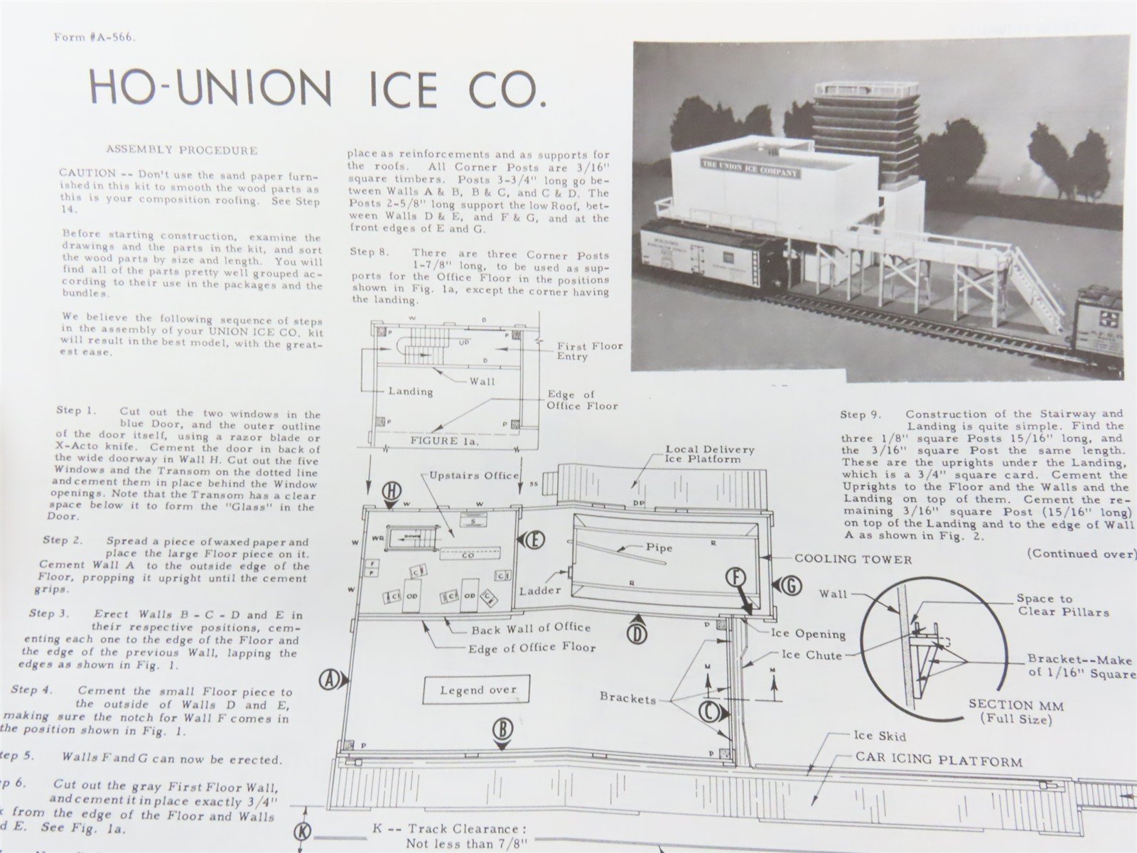 HO Scale California Model Co 566 Union Ice Company Building Craftsman Kit
