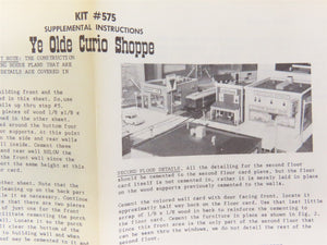 HO Scale Suydam 575 Ye Olde Curio Shoppe Building Craftsman Kit