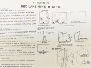 HO Scale California Model Co. 6 Red Lake Mine Building Craftsman Kit