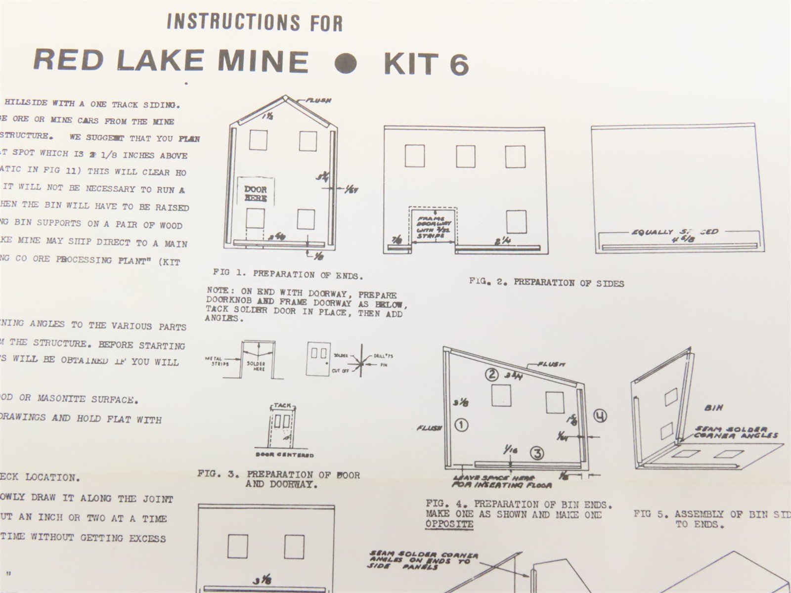 HO Scale California Model Co. 6 Red Lake Mine Building Craftsman Kit