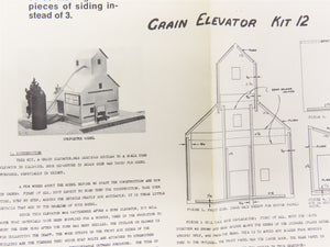 HO Scale California Model Co. 12 Grain Elevator Building Craftsman Kit