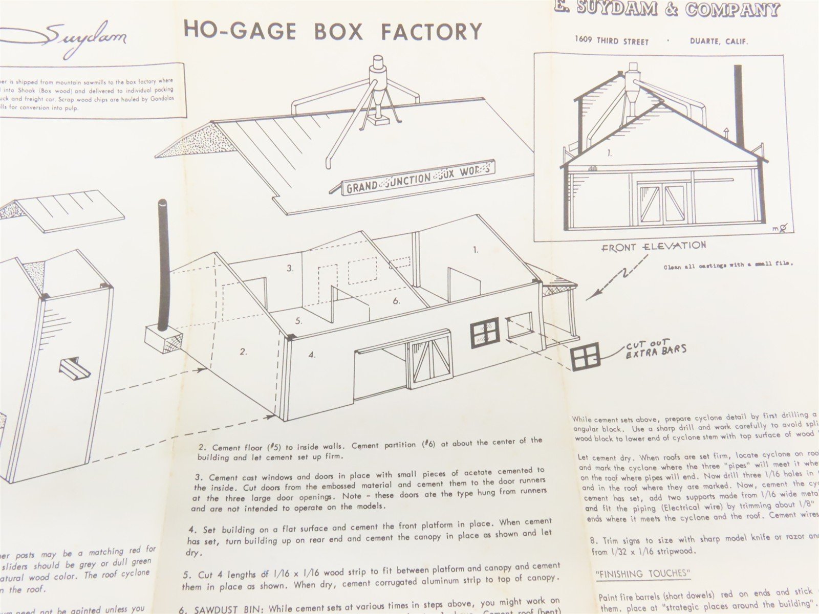 HO Scale Suydam 81 Box Factory Building Craftsman Kit