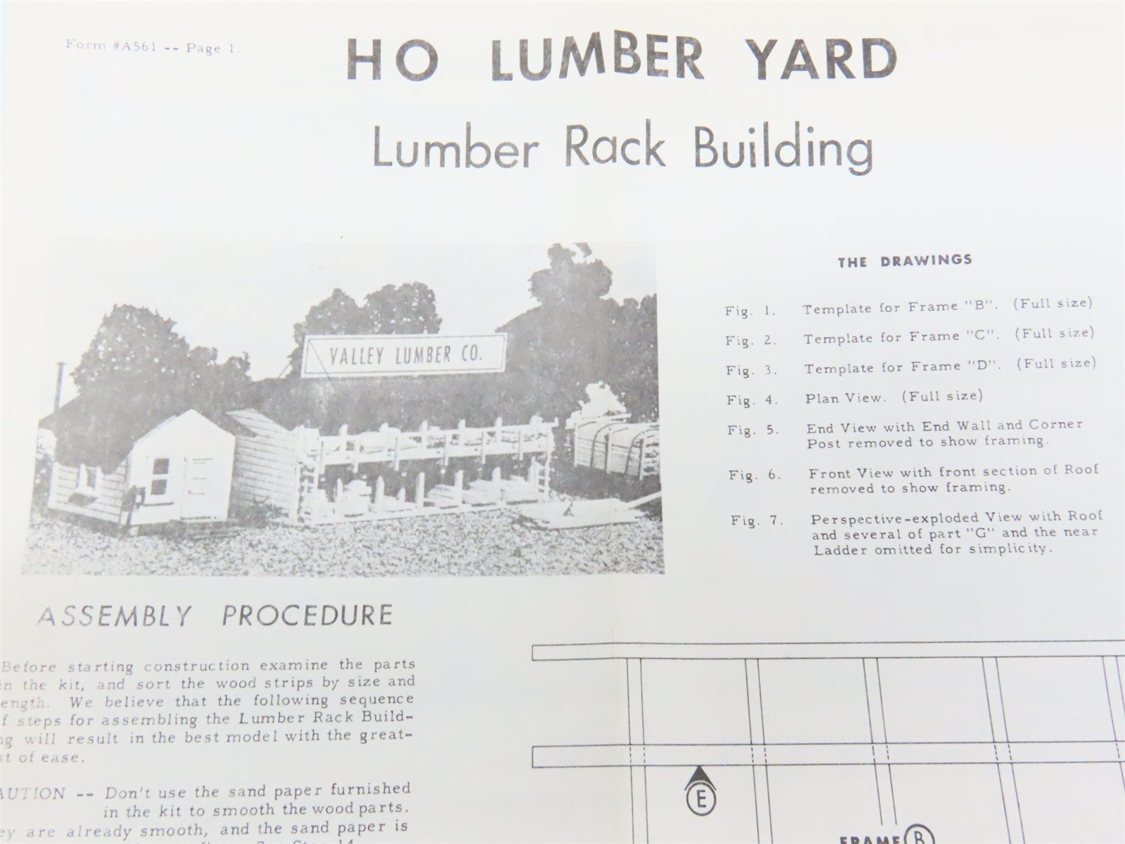 HO Scale California Model Co. 563 Complete Lumber Co. Building Craftsman Kit