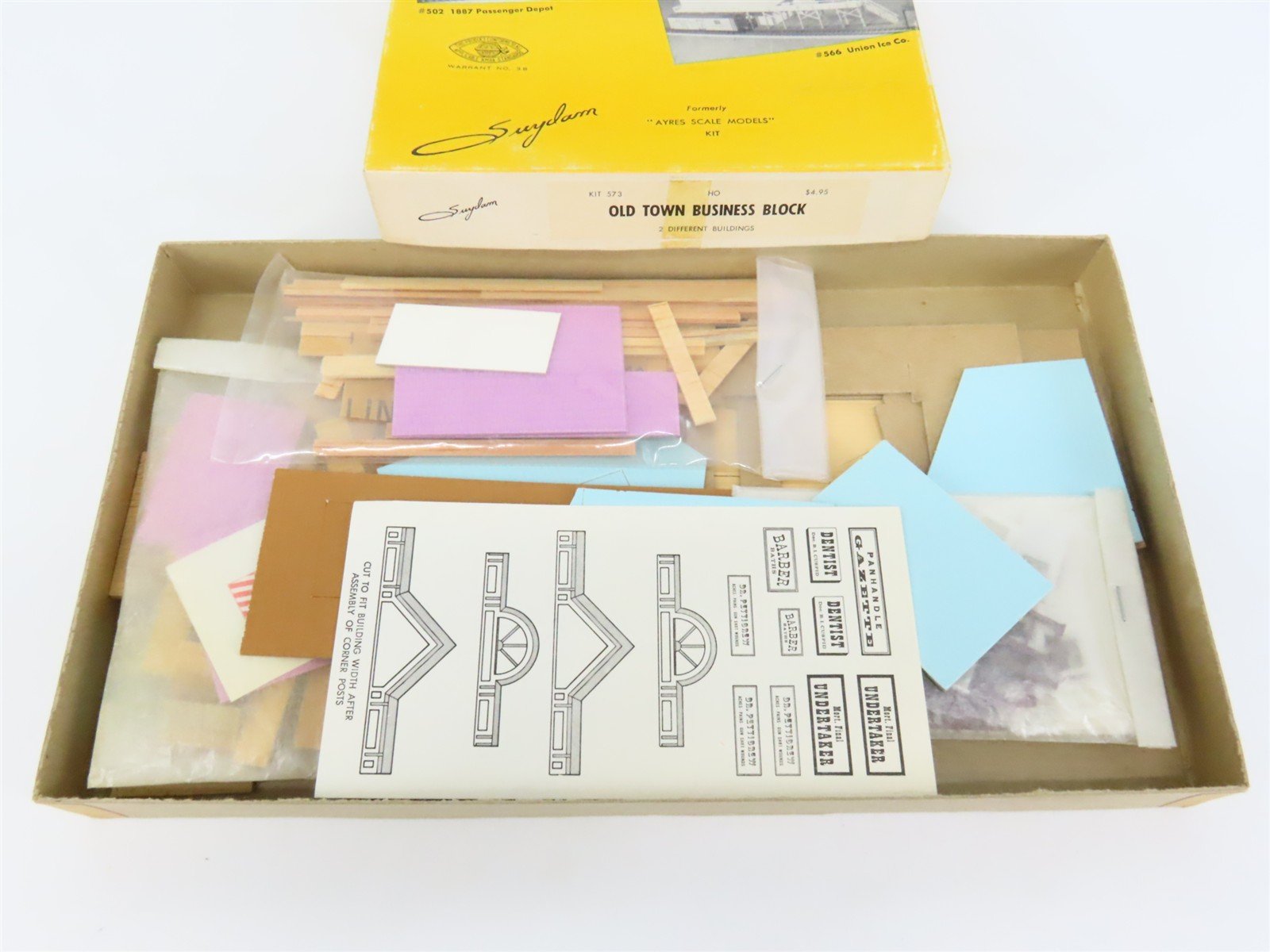 HO Scale Suydam 573 Old Town Business Block Building Craftsman Kit