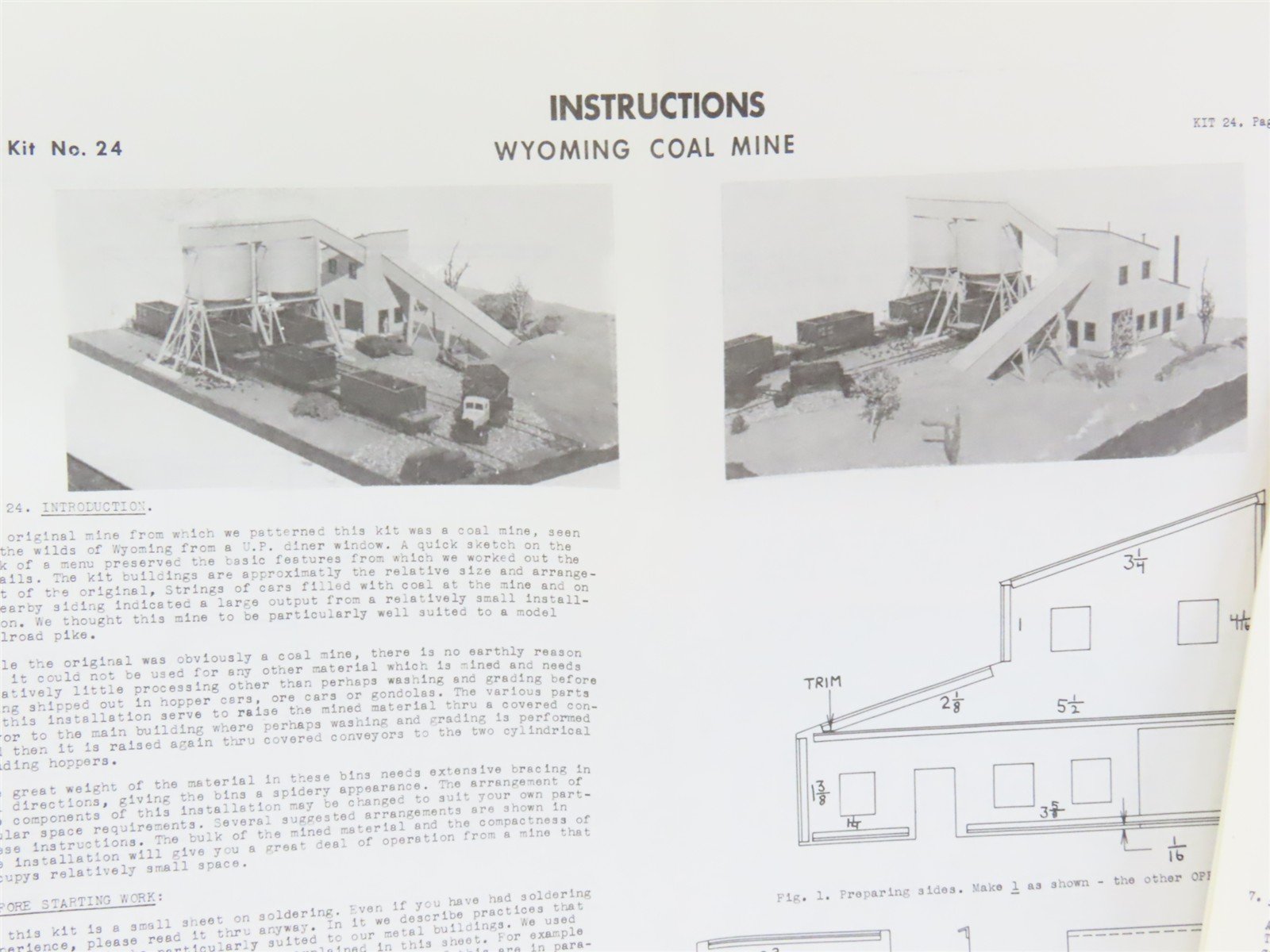 HO California Model Co. 24 Wyoming Coal Mine or Loading Plant Craftsman Kit