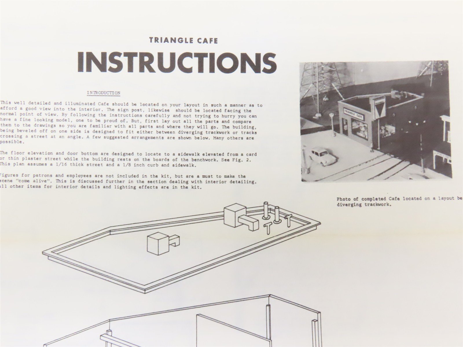 HO Scale Suydam 75 Triangle Cafe Building Craftsman Kit