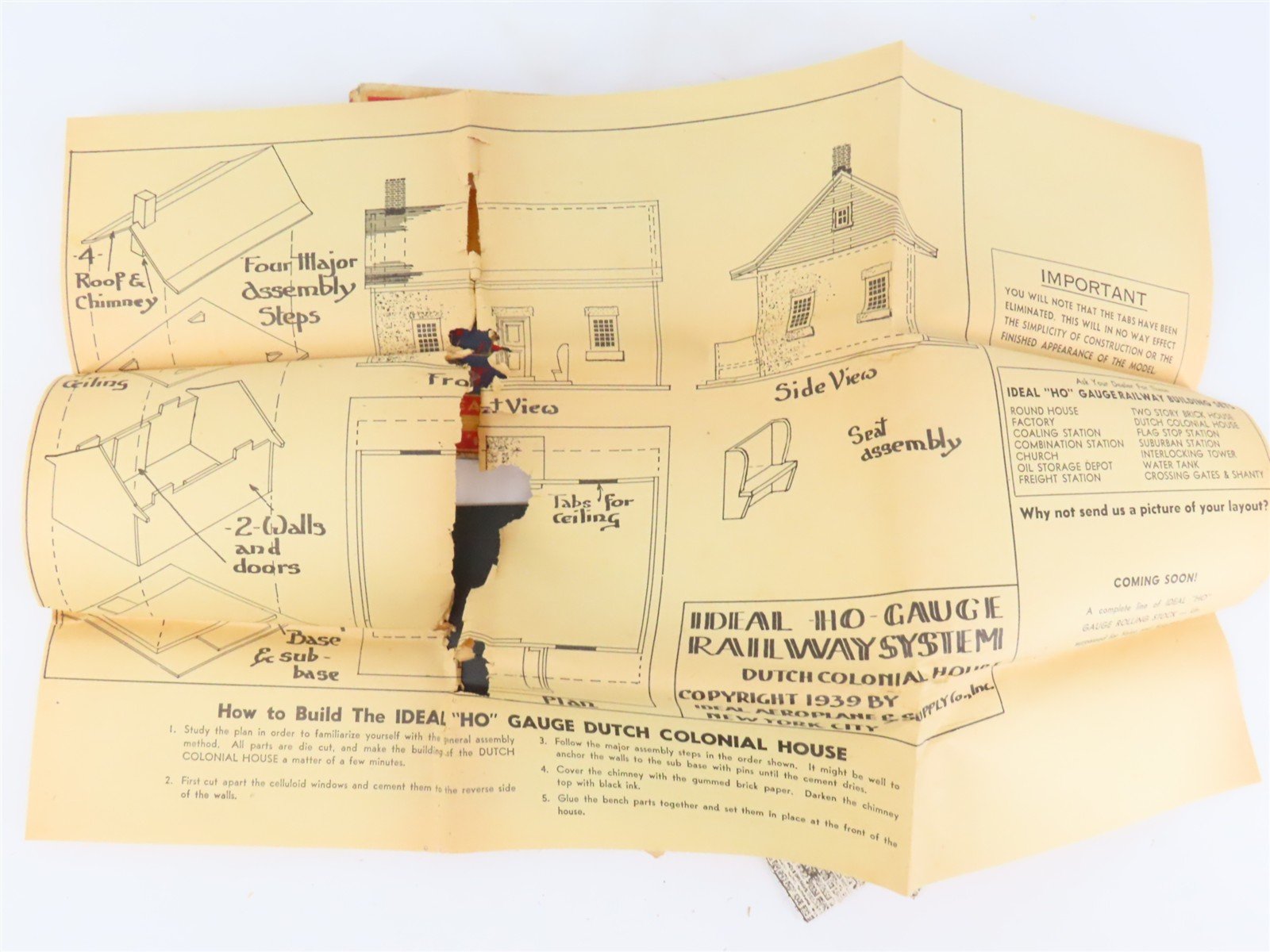 HO Scale Ideal Colonial House Building Craftsman Kit