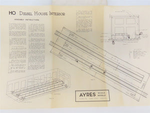 HO Scale Ayres 603 Diesel House Interior Building Craftsman Kit
