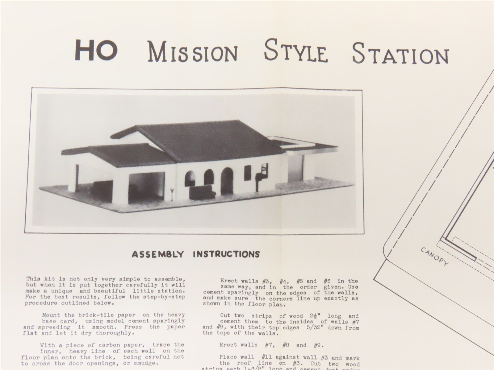 HO Scale Ayres 501 Mission Style Station Building Craftsman Kit