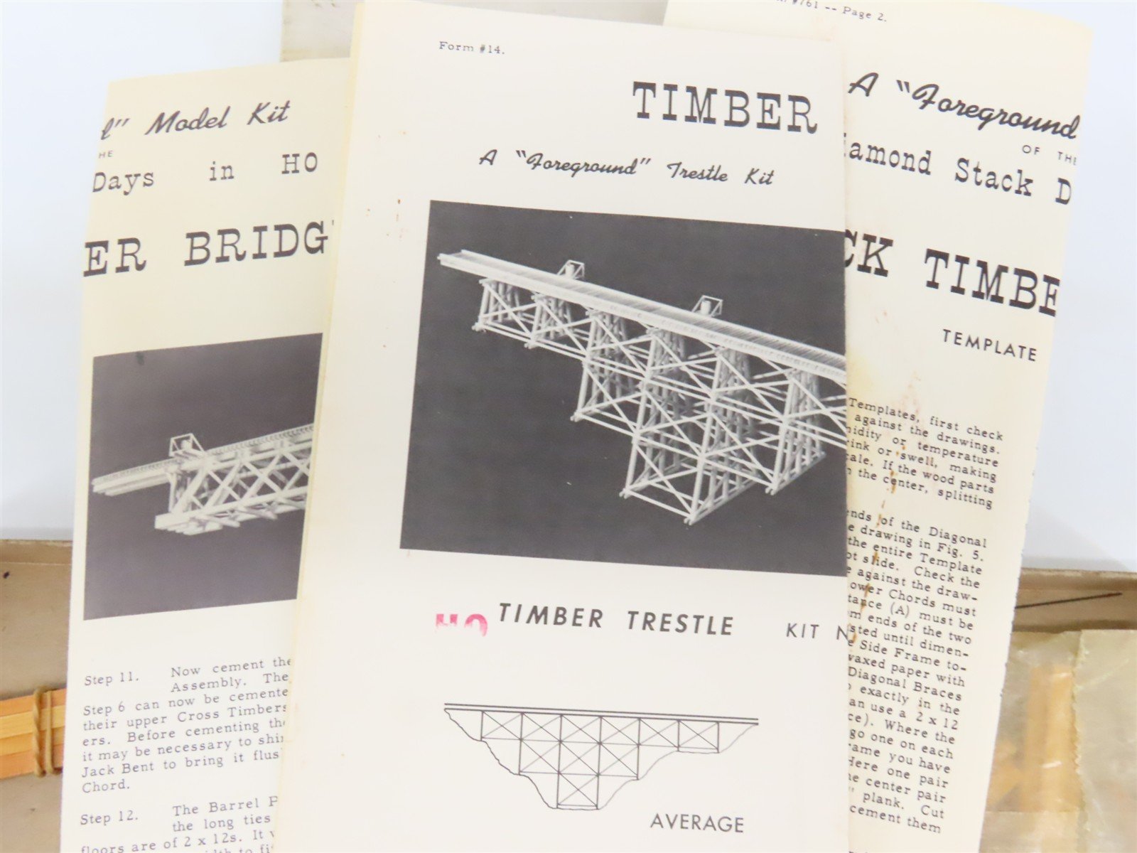 HO Scale Ayres 761 Deck Timber Bridge Building Craftsman Kit