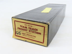 HO Scale Argy Specialties Team Track Freight Station Building Craftsman Kit