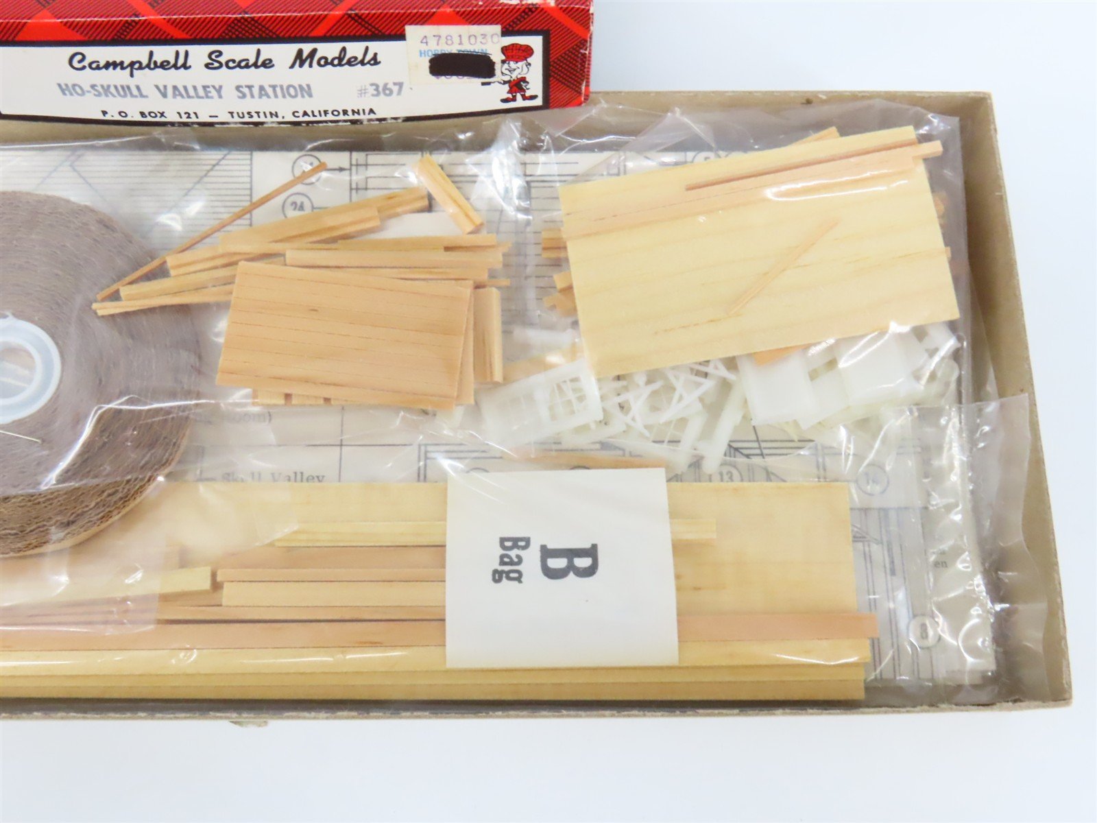 HO Scale Campbell 367 Skull Valley Station Building Craftsman Kit