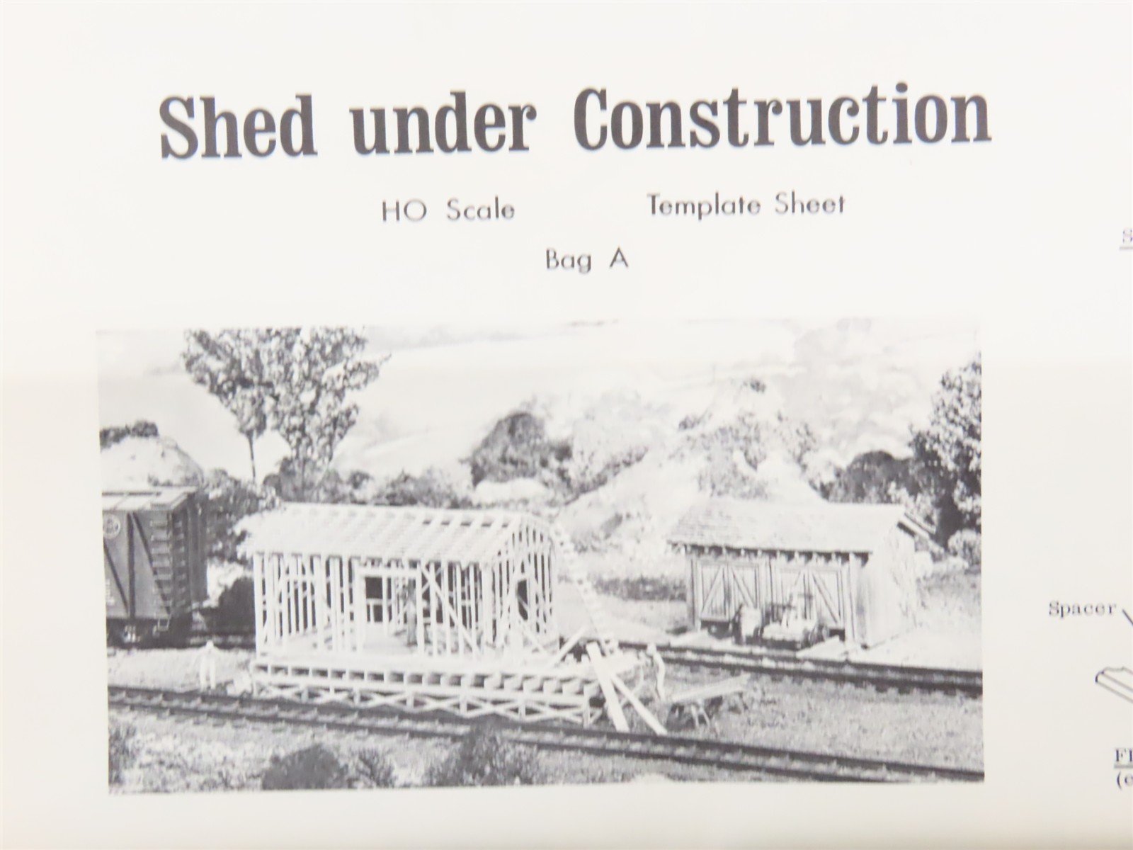 HO Scale Campbell 368 Shed Under Construction Building Craftsman Kit