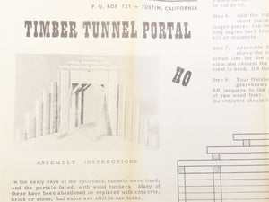 HO Scale Campbell 351 Timber Tunnel Portal Building Craftsman Kit
