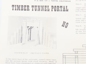 HO Scale Campbell 351 Timber Tunnel Portal Building Craftsman Kit