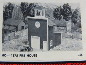 HO Scale Campbell 355-525 1875 Fire House Building Craftsman Kit