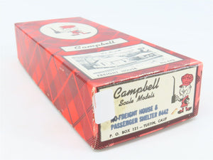 HO Scale Campbell 442 Freight House & Passenger Shelter Building Craftsman Kit