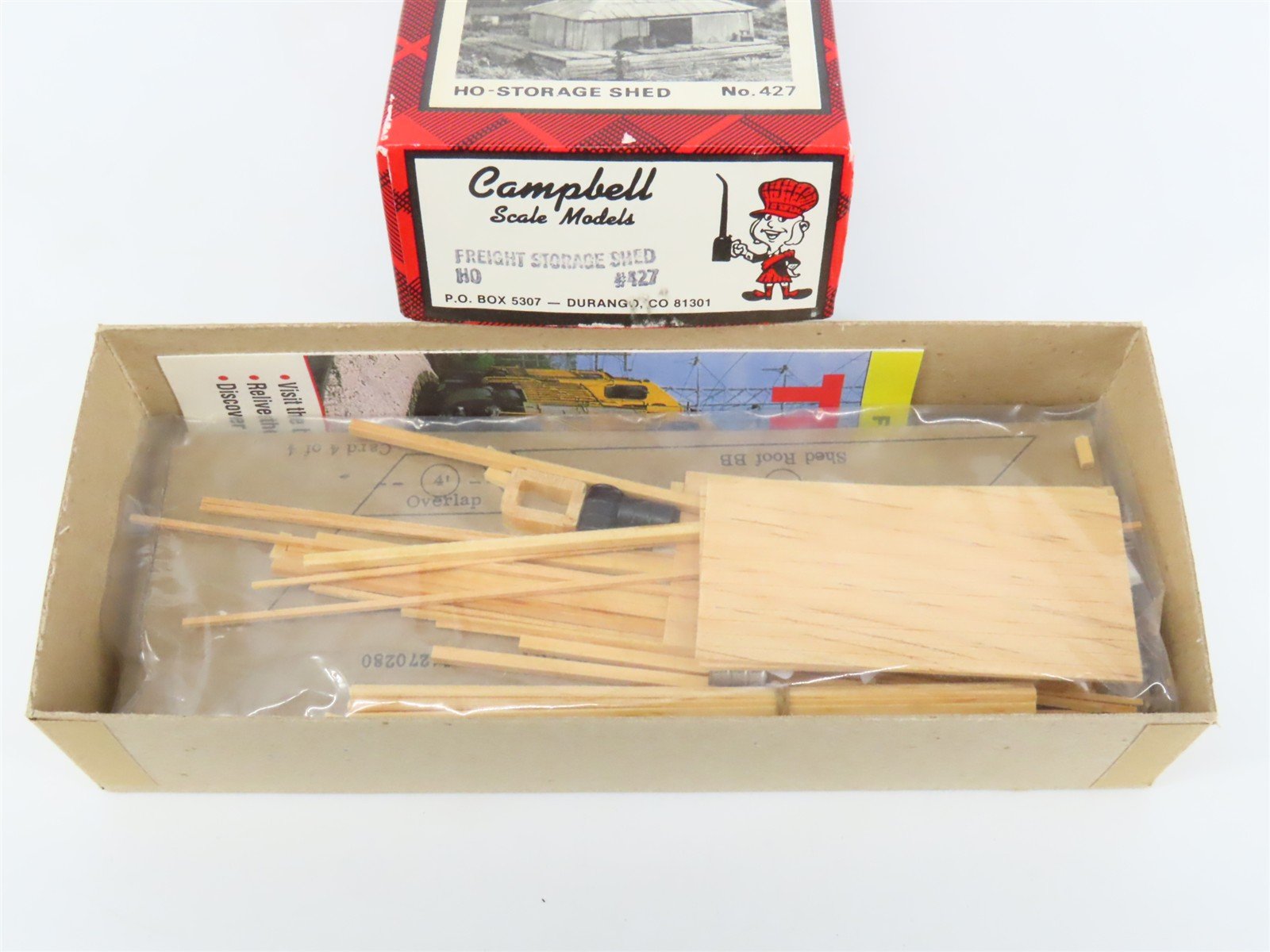 HO Scale Campbell 427 Freight Storage Shed Building Craftsman Kit