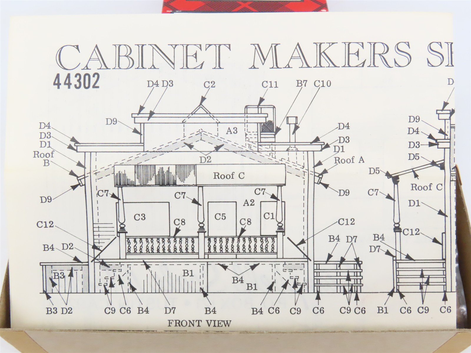 HO Scale Campbell 443 Cabinet Shop Building Craftsman Kit