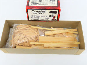 HO Scale Campbell 403 Speeder Shed & Ice House Building Craftsman Kit