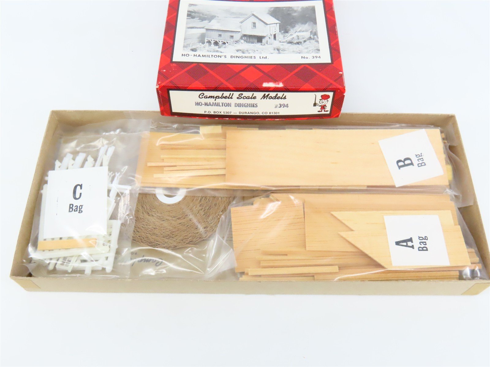 HO Scale Campbell 394 Hamilton Dinghies Building Craftsman Kit