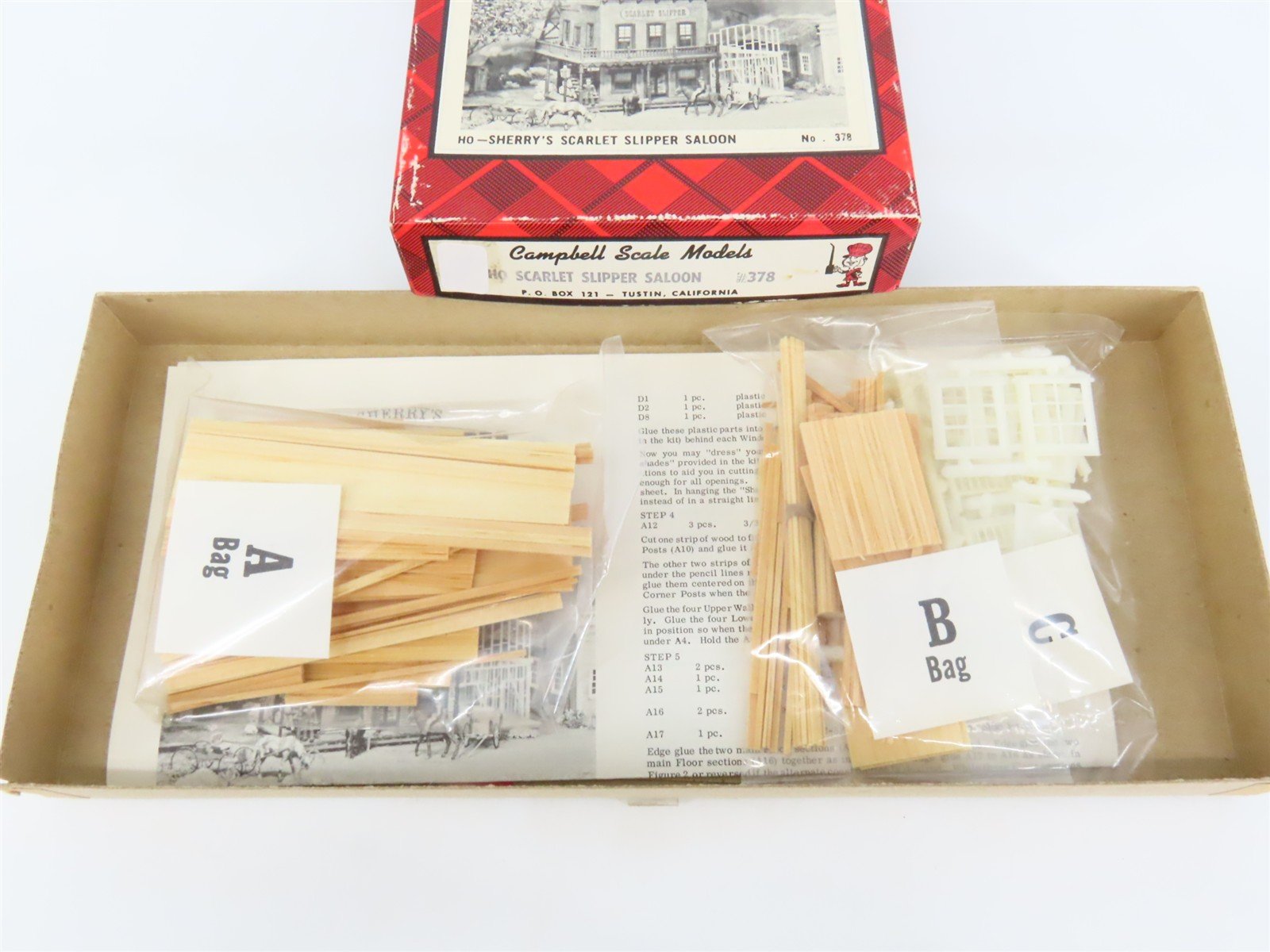 HO Scale Campbell 378 Scarlet Slipper Saloon Building Craftsman Kit