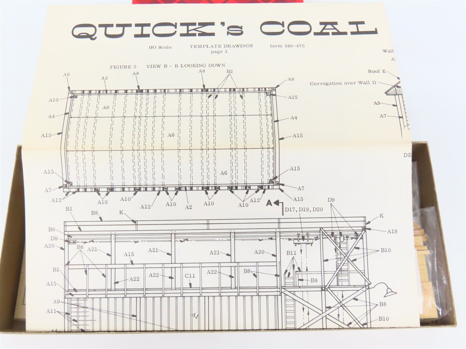 HO Scale Campbell 386 Quick's Coal Building Craftsman Kit