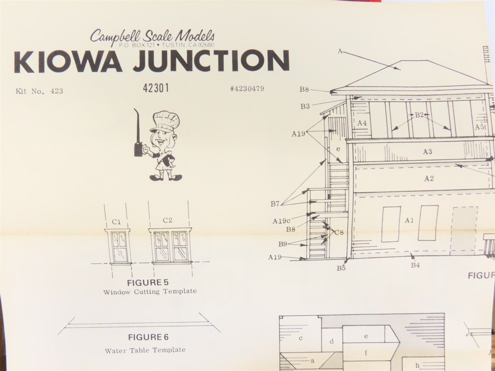 HO Scale Campbell 423 Kiowa Junction Building Craftsman Kit
