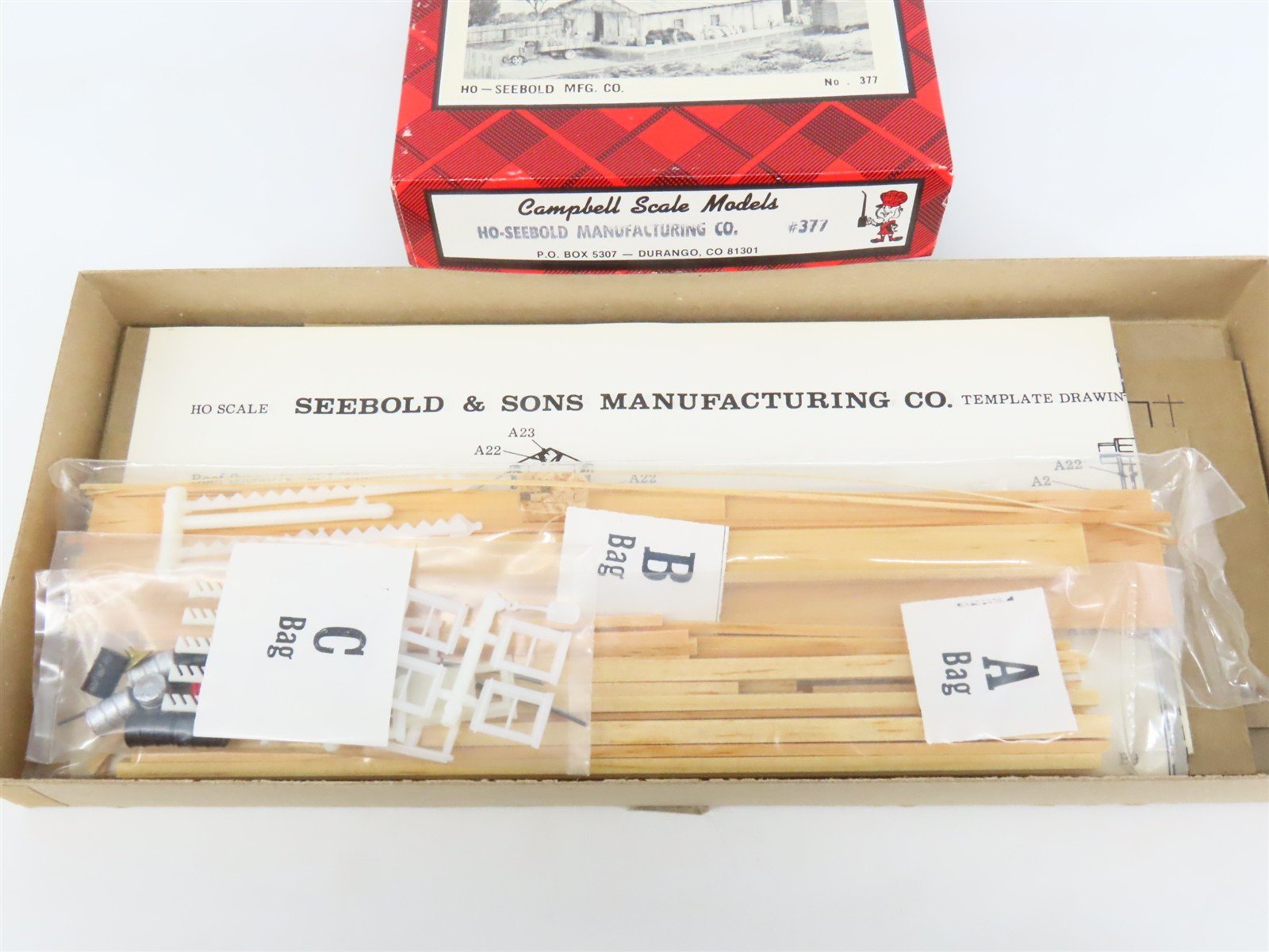 HO Scale Campbell 377 Seebold Manufacturing Co. Building Craftsman Kit