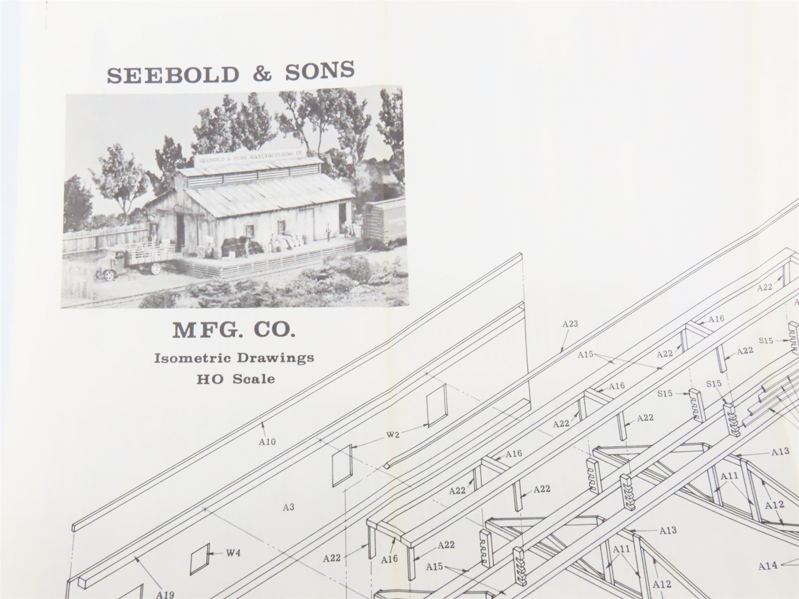 HO Scale Campbell 377 Seebold Manufacturing Co. Building Craftsman Kit