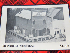 HO Scale Campbell 435 Produce Warehouse Building Craftsman Kit