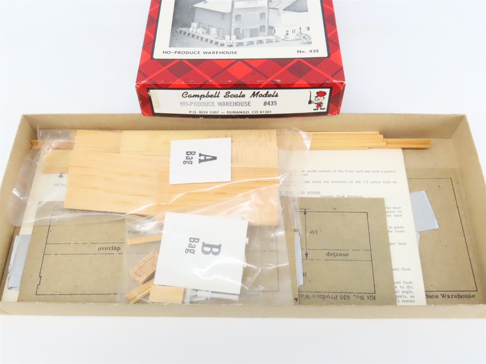 HO Scale Campbell 435 Produce Warehouse Building Craftsman Kit