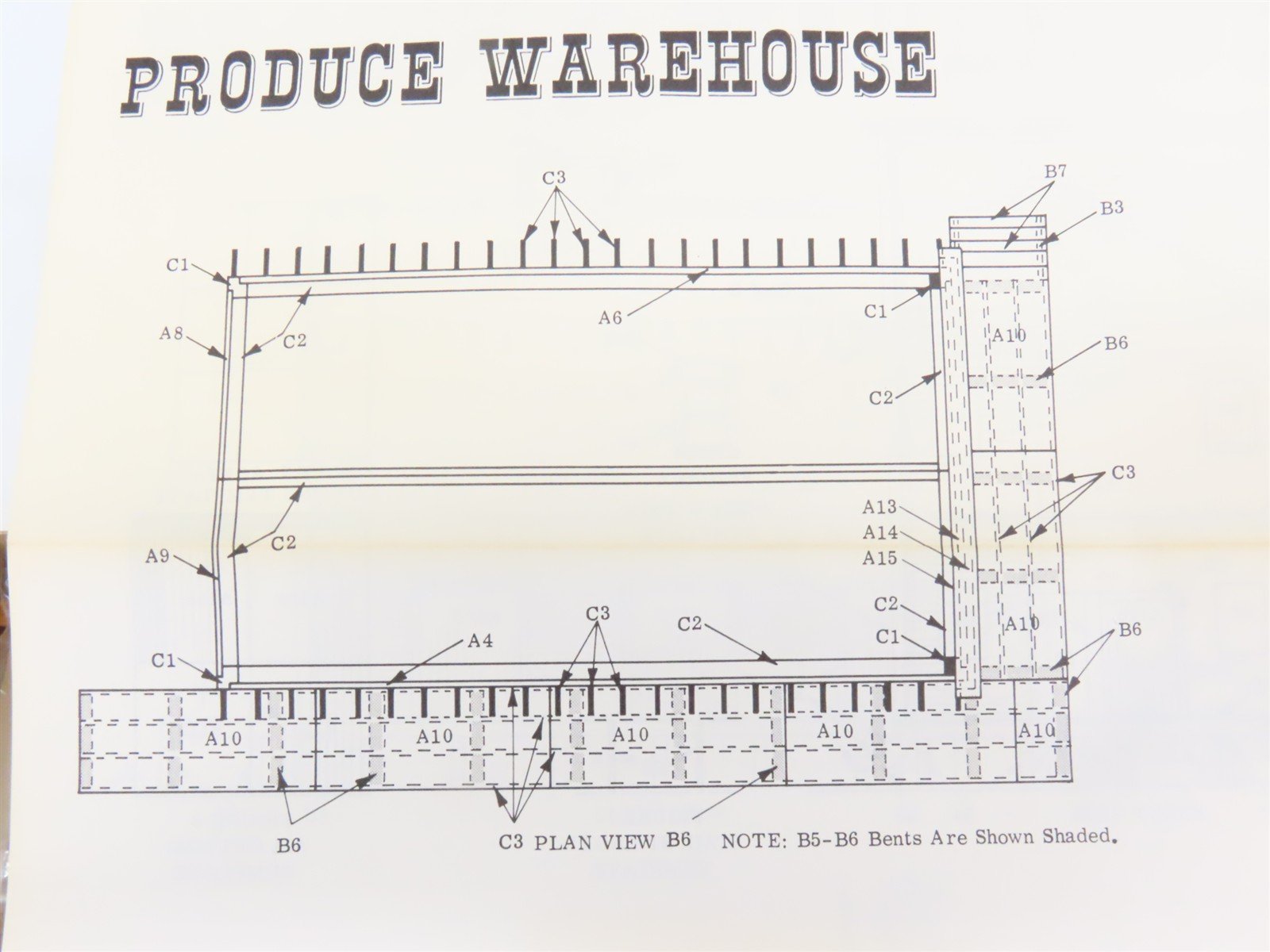HO Scale Campbell 435 Produce Warehouse Building Craftsman Kit