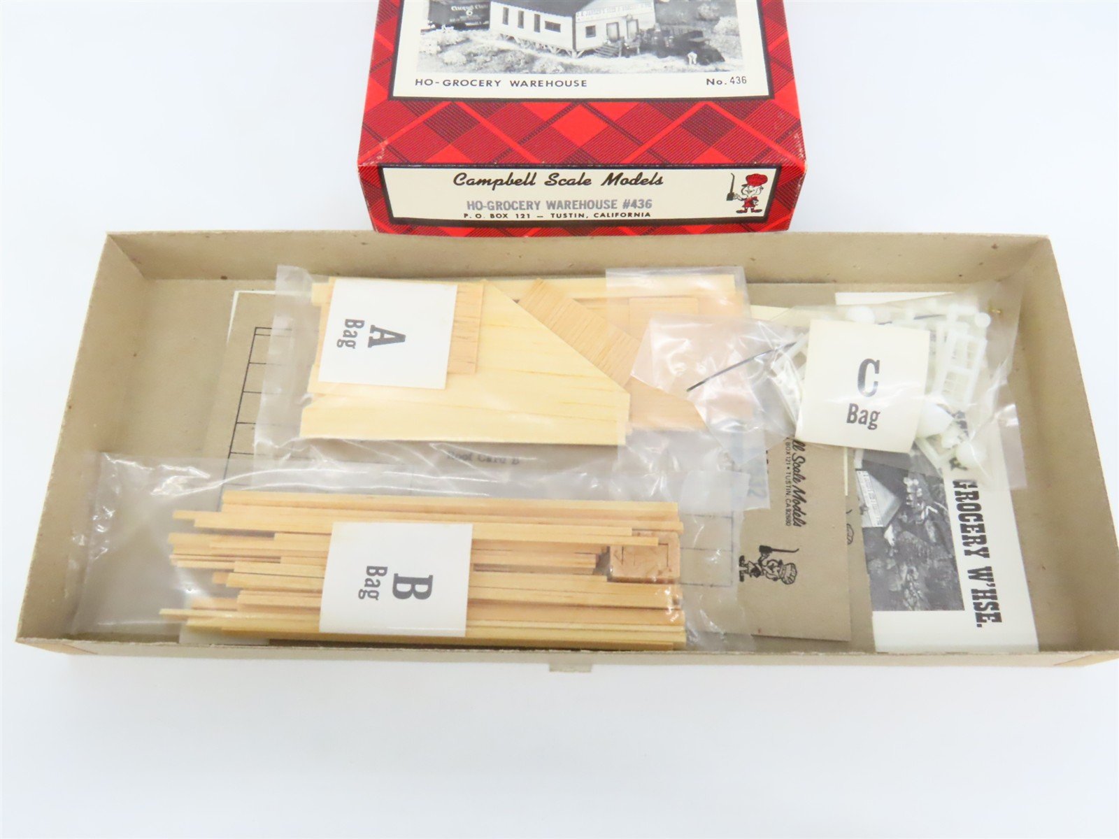 HO Scale Campbell 436 Grocery Warehouse Building Craftsman Kit