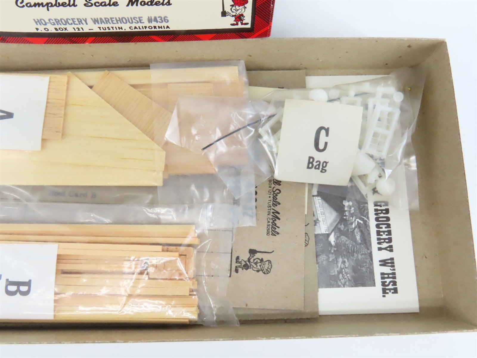 HO Scale Campbell 436 Grocery Warehouse Building Craftsman Kit