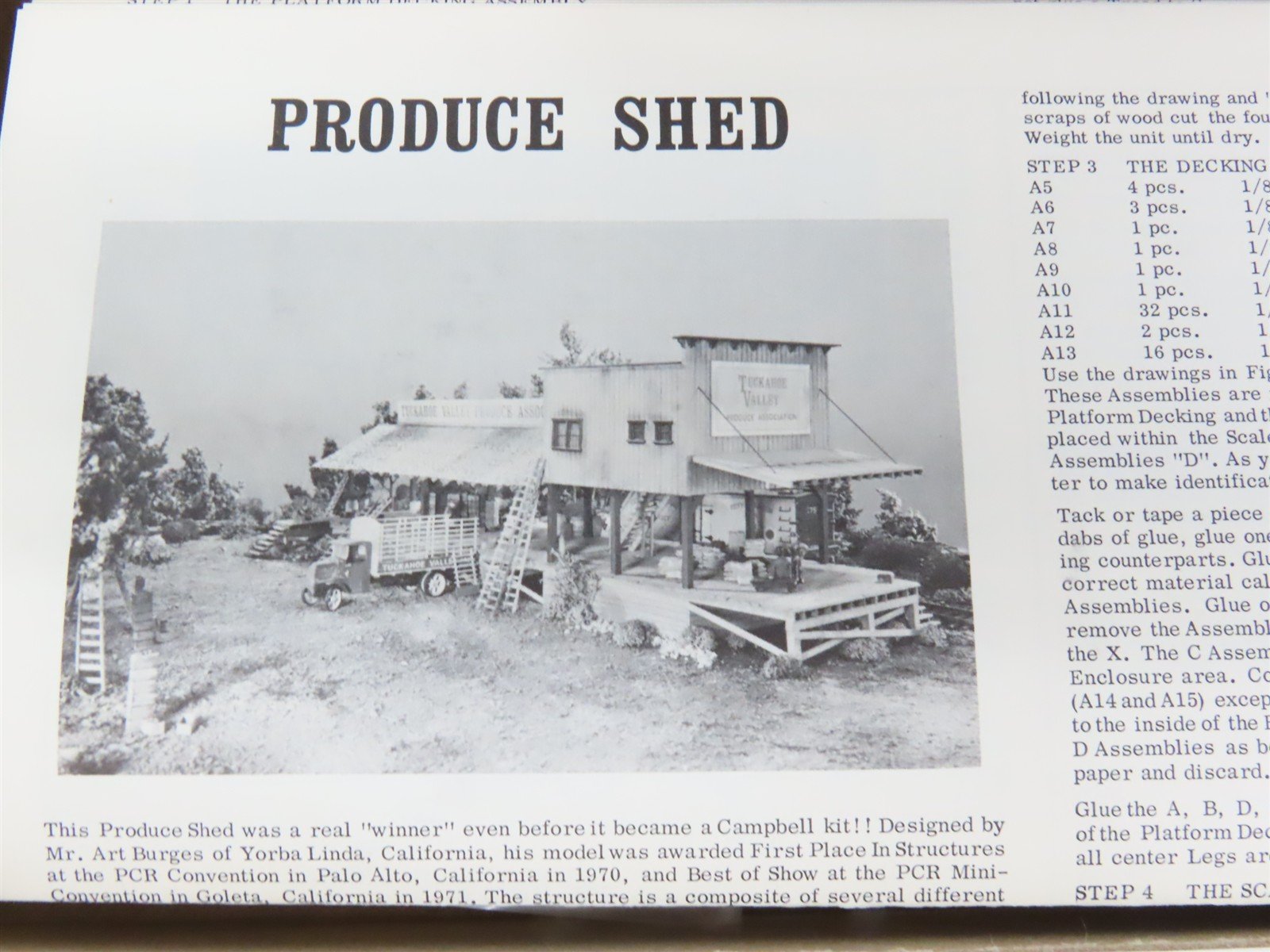 HO Scale Campbell 379 Produce Shed Building Craftsman Kit