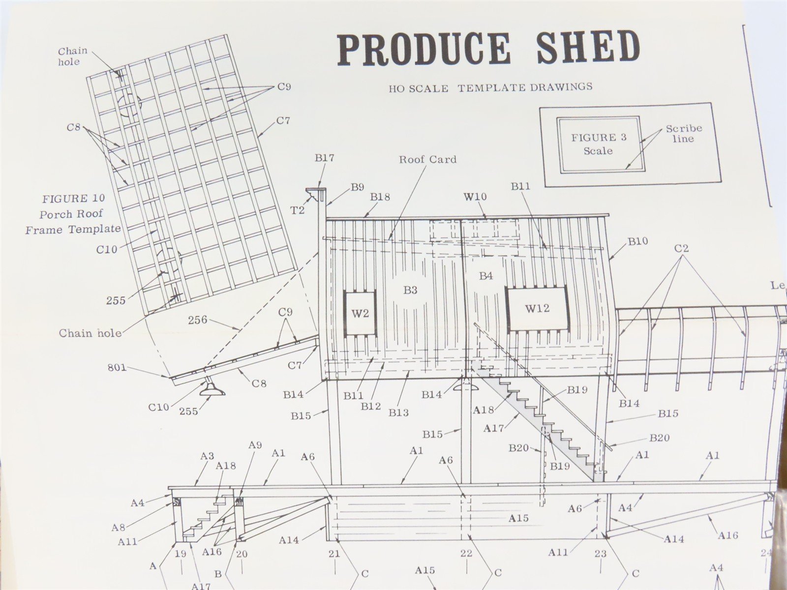 HO Scale Campbell 379-1195 Produce Shed Building Craftsman Kit
