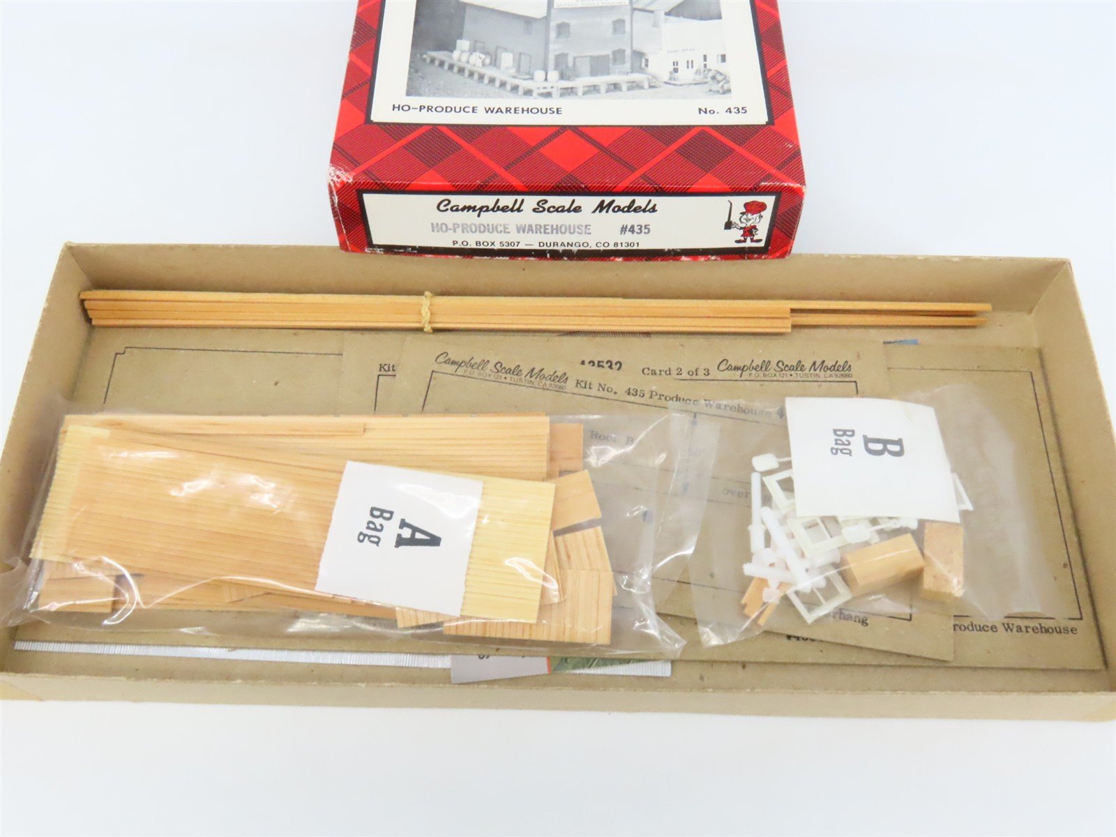 HO Scale Campbell 435 Produce Warehouse Building Craftsman Kit