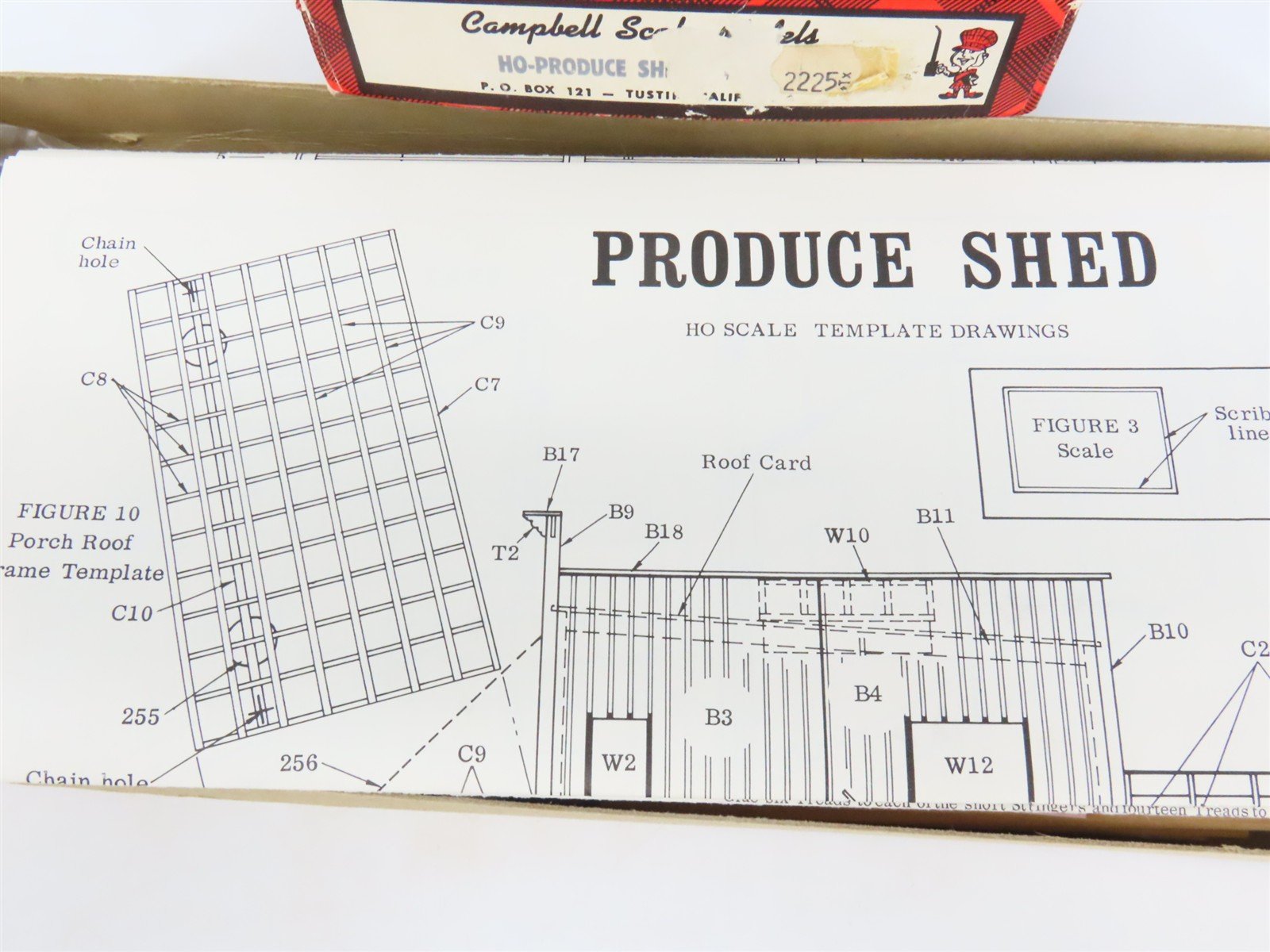 HO Scale Campbell 379 Produce Shed Building Craftsman Kit