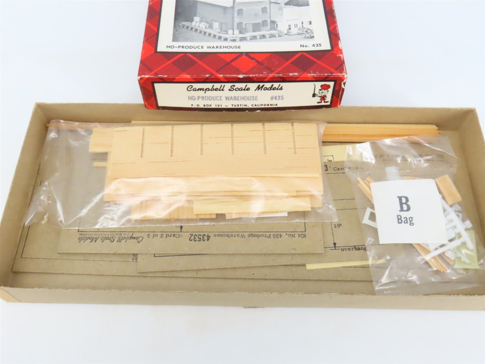 HO Scale Campbell 435 Produce Warehouse Building Craftsman Kit