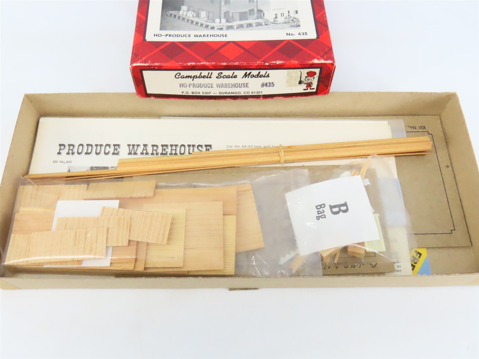 HO Scale Campbell 435 Produce Warehouse Building Craftsman Kit