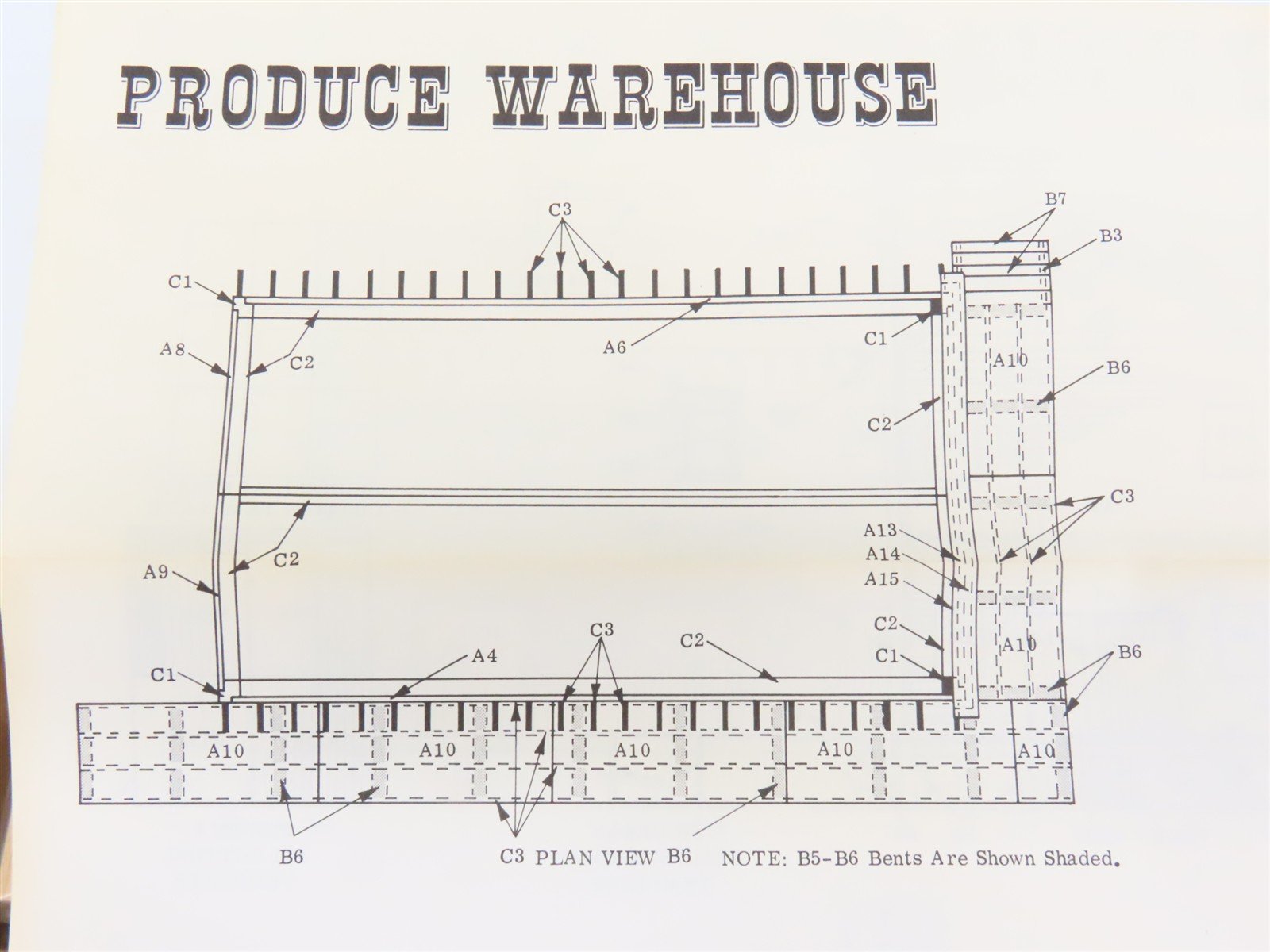 HO Scale Campbell 435 Produce Warehouse Building Craftsman Kit