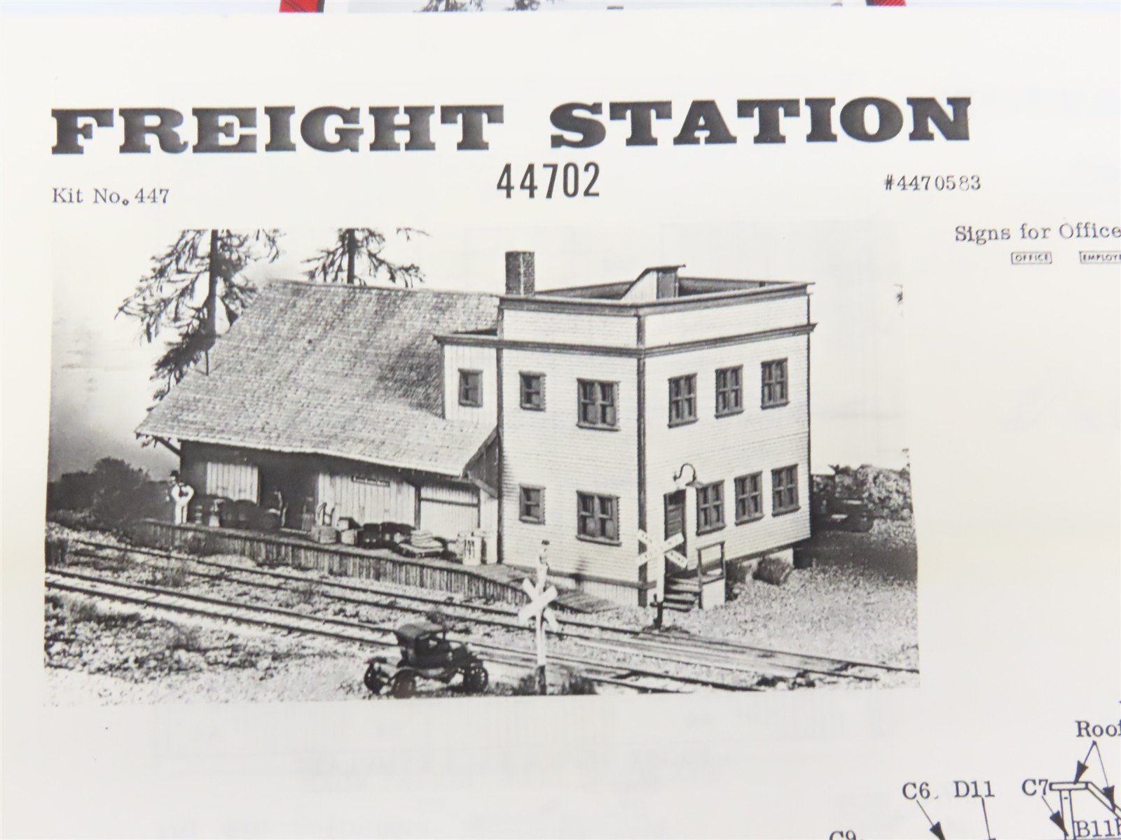 HO Scale Campbell 447 Freight Station Building Craftsman Kit