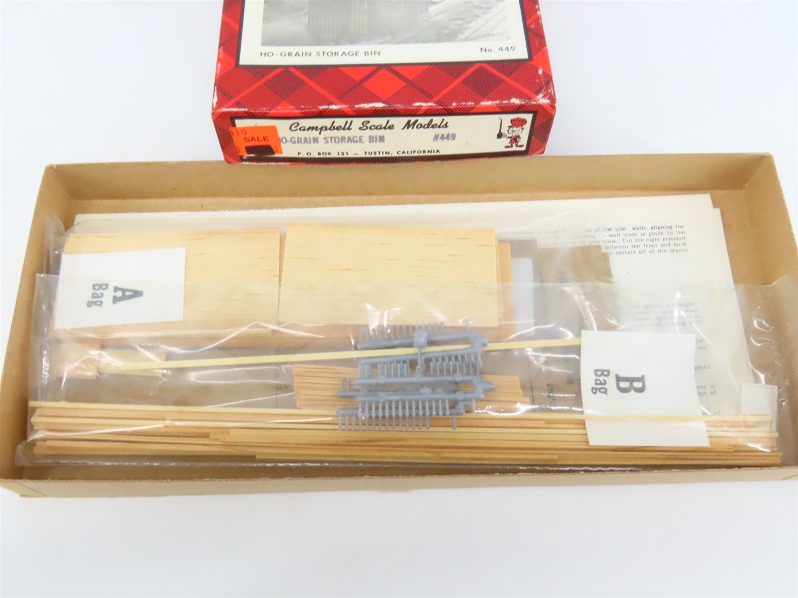 HO Scale Campbell 449 Grain Storage Bin Building Craftsman Kit