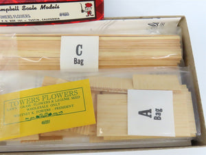 HO Scale Campbell 460 Towers Flowers Building Craftsman Kit