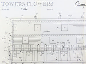 HO Scale Campbell 460 Towers Flowers Building Craftsman Kit