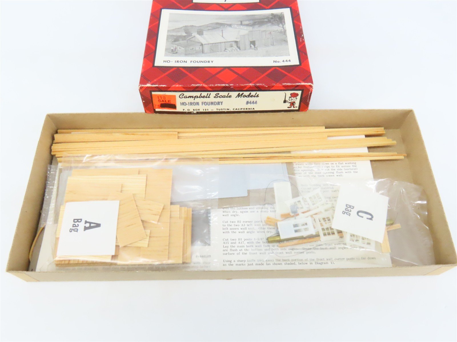HO Scale Campbell 444 Iron Foundry Building Craftsman Kit