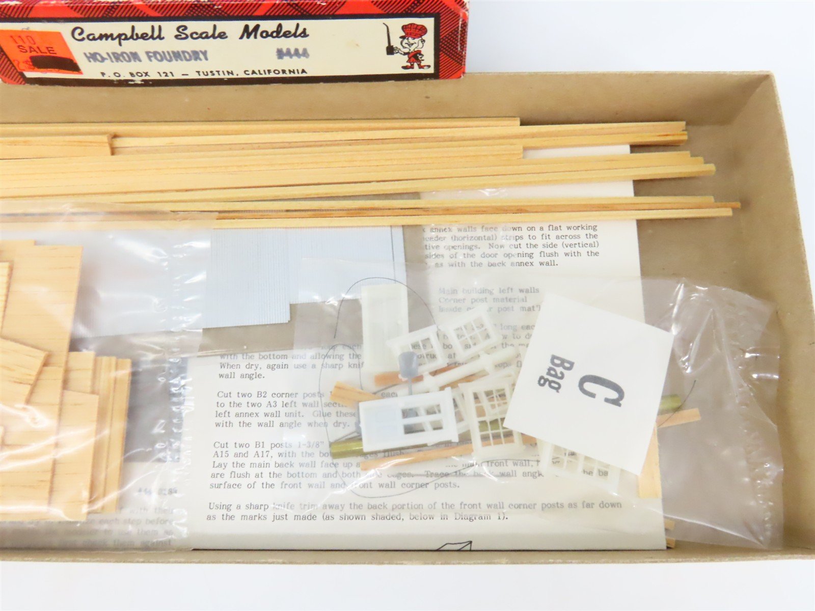 HO Scale Campbell 444 Iron Foundry Building Craftsman Kit