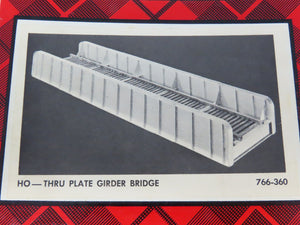 HO Scale Campbell 766-350 Thru-Plate Girder Bridge Building Craftsman Kit