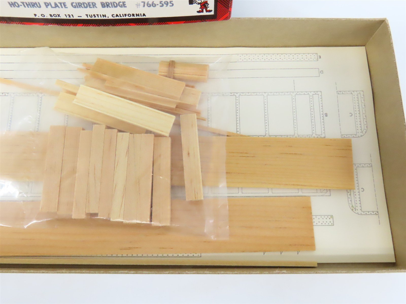 HO Scale Campbell 766-595 Thru-Plate Girder Bridge Building Craftsman Kit